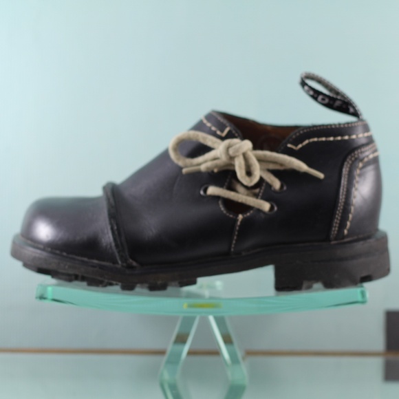 John Fluevog Black Leather D.D.F.T Shoes Angels - Picture 2 of 16